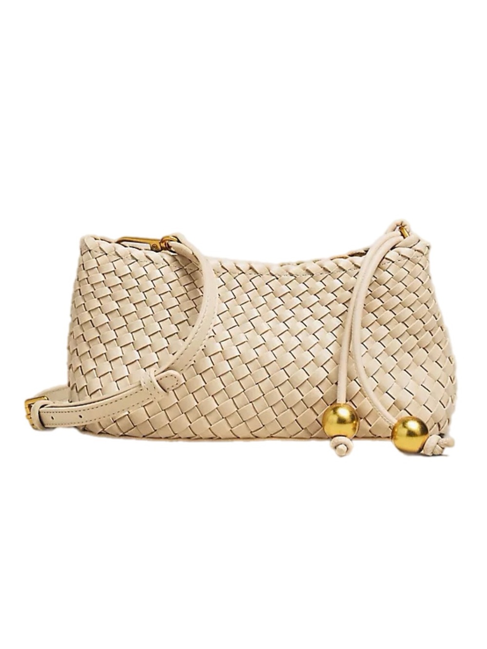 Anthropologie Calla Woven Crossbody Bag Cream New With Tags